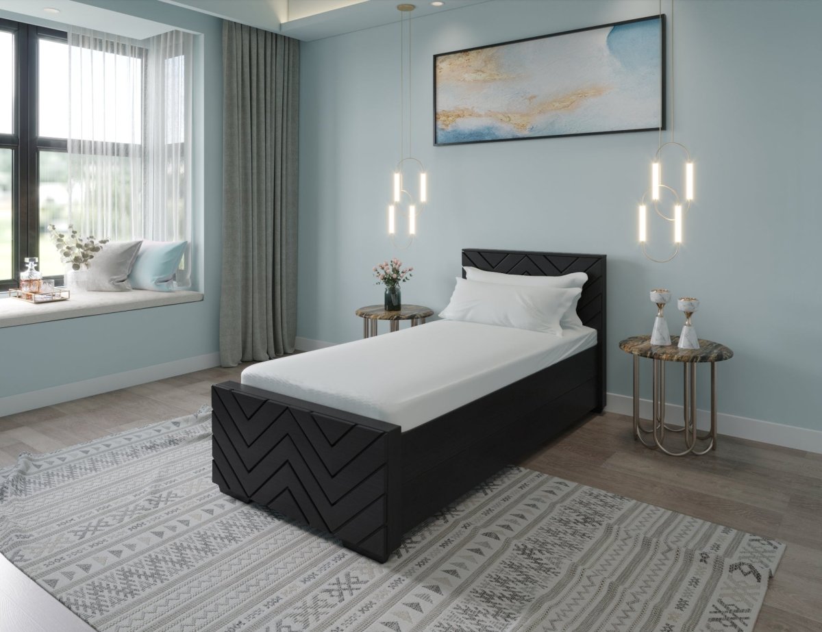 Solidwood Zigzag Series Bed - Sekar Lifestyle