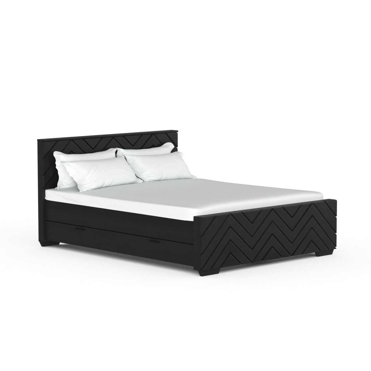 Solidwood Zigzag Series Bed - Sekar Lifestyle