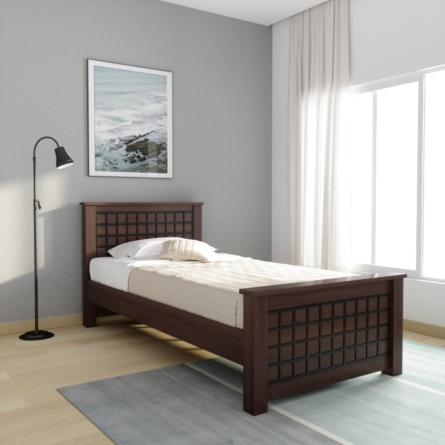 Teak Wood Block Series Bed - Sekar Lifestyle