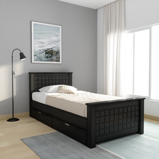 Teak Wood Block Series Bed - Sekar Lifestyle