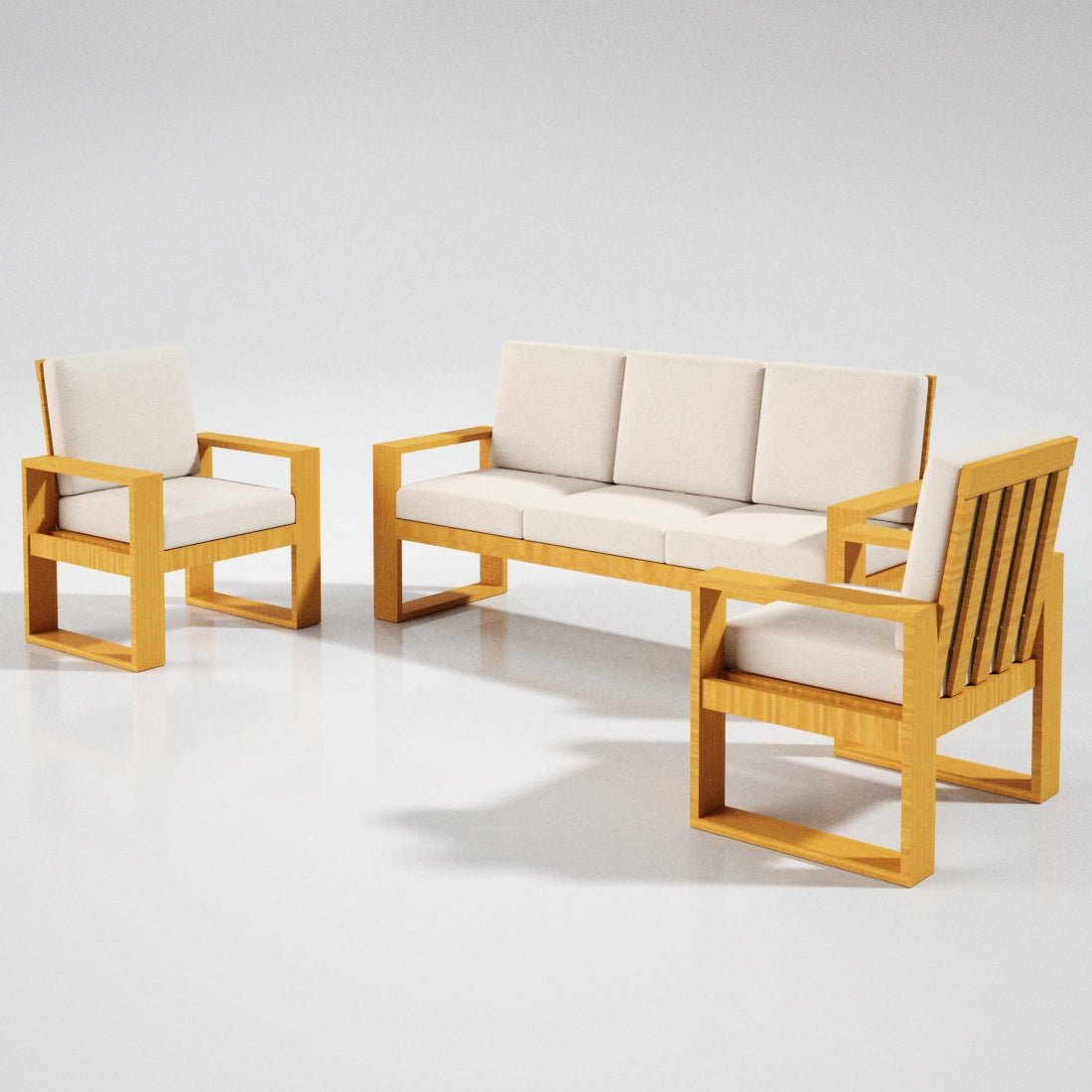 Teak Wood Classic Series Sofa Set - Sekar Lifestyle