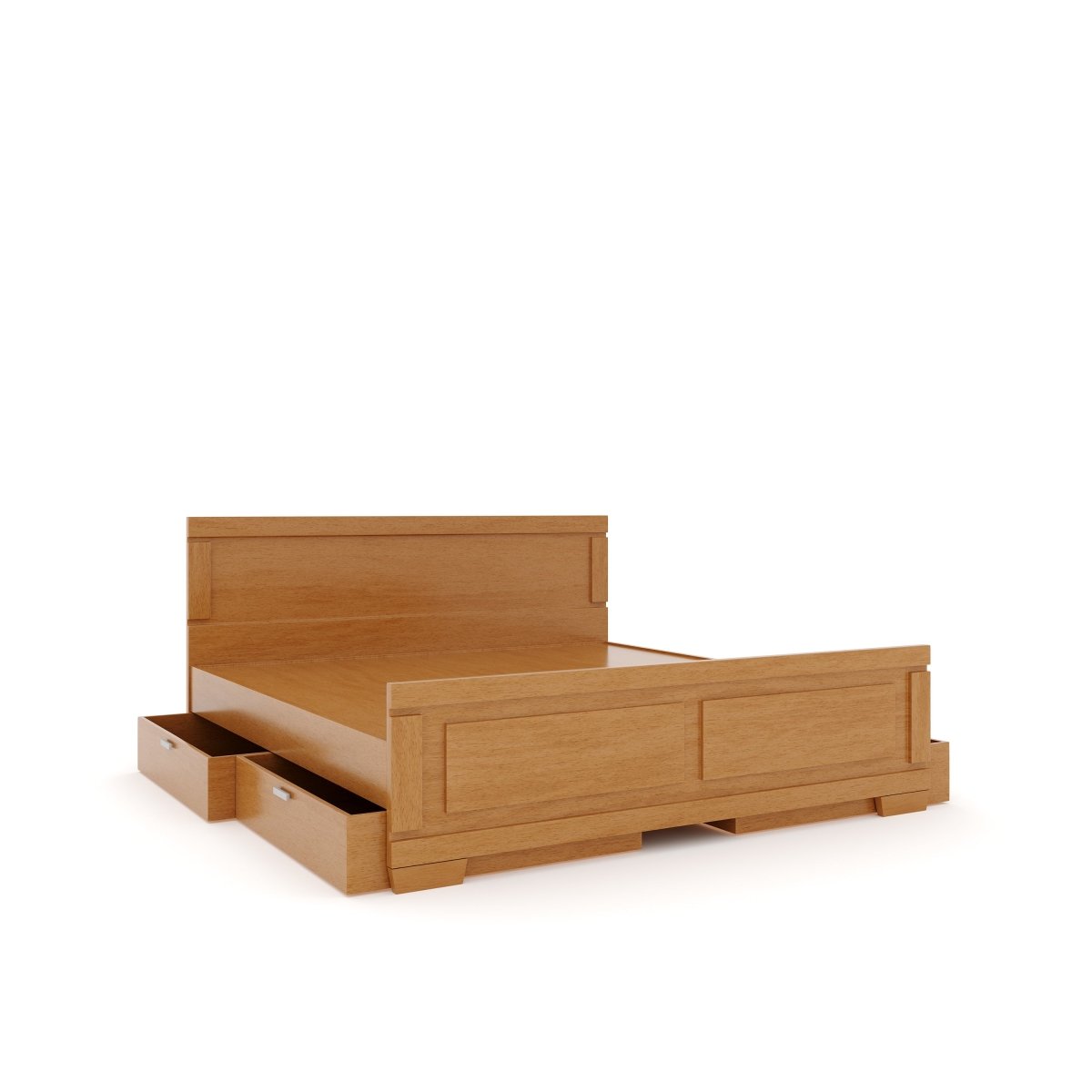 Teak Wood Rectangle Series Bed - Sekar Lifestyle