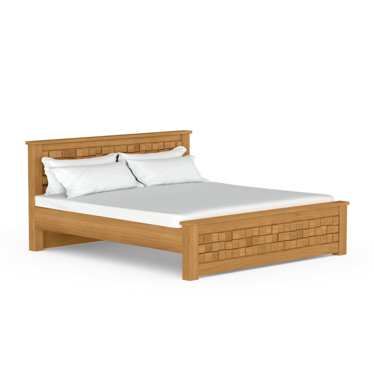Teak Wood Slab Series Bed - Sekar Lifestyle