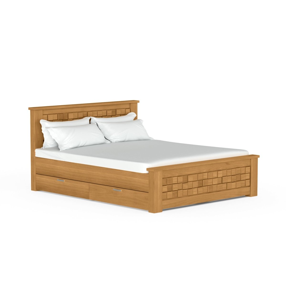Teak Wood Slab Series Bed - Sekar Lifestyle