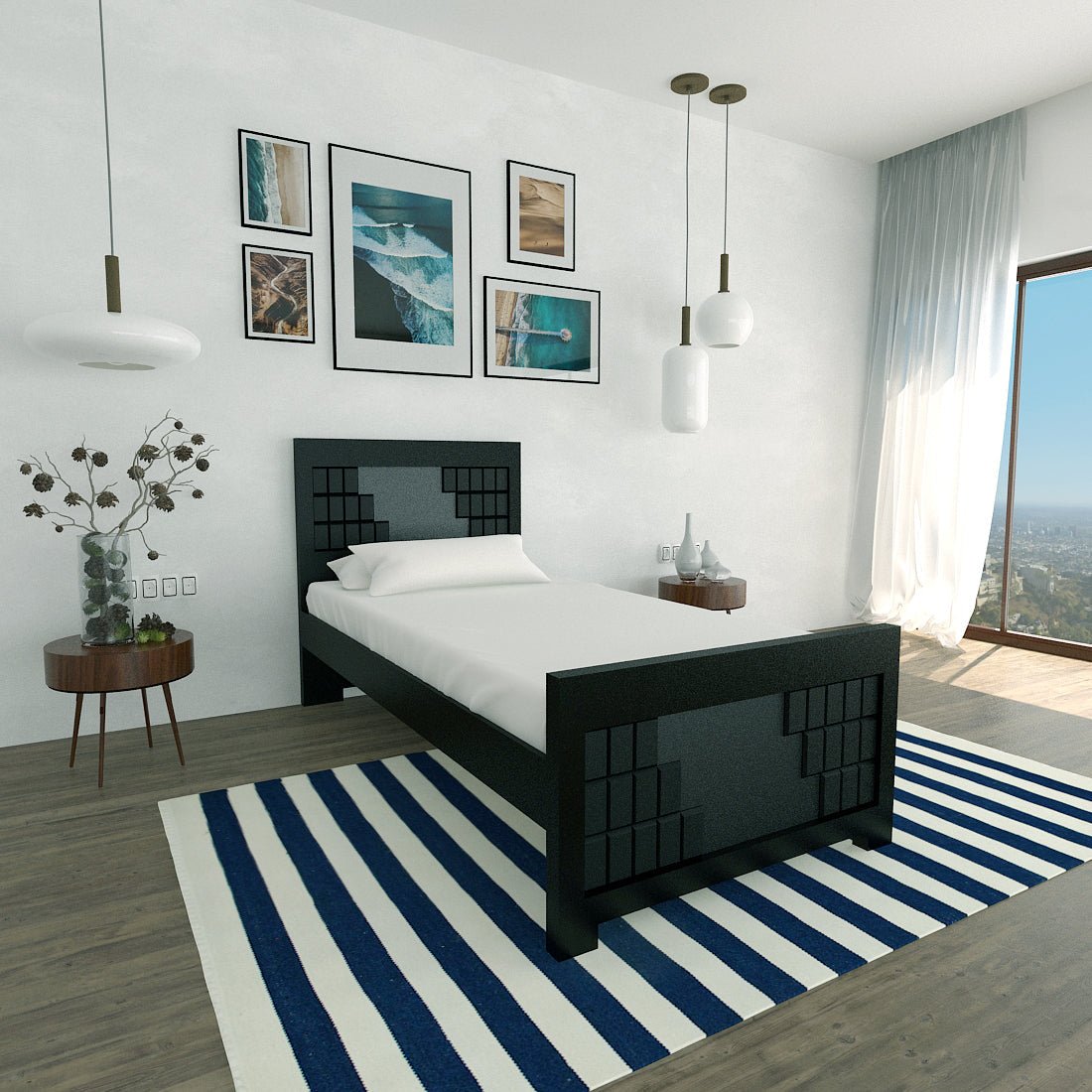 Teak Wood Square Series Bed - Sekar Lifestyle