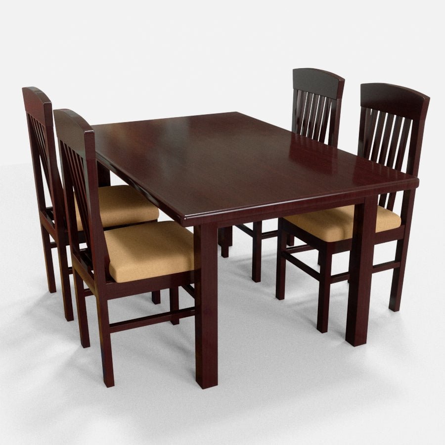 Teak Wood Standard Series Rectangle Dining Table Set - Sekar Lifestyle
